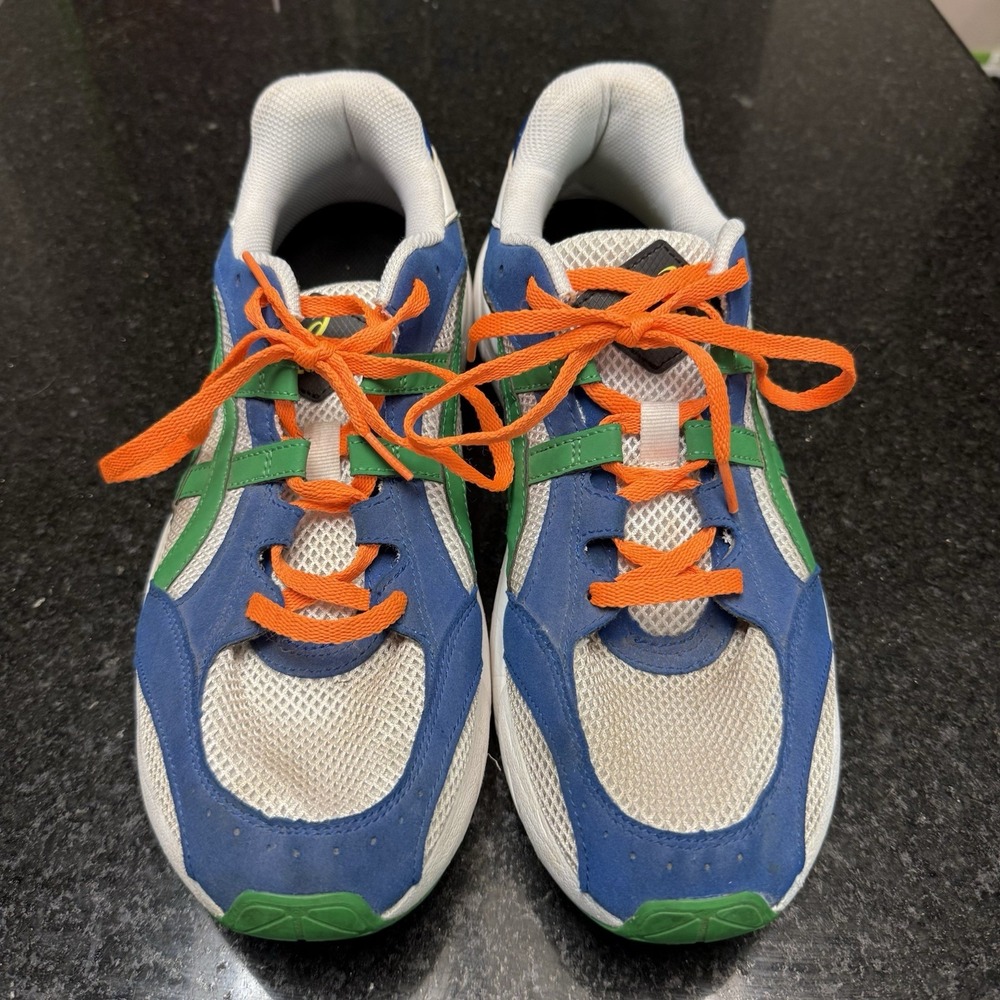 👟 ASICS GEL BND Mens 11.5 White Blue Green Orange Dad Chunky Sneakers 1021A145 - Picture 2 of 8